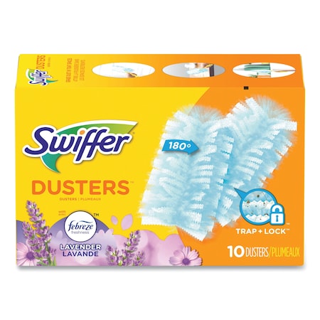 Swiffer Refill Dusters, Dust Lock Fiber, Light Blue, Lavender Vanilla, PK10 21461BX